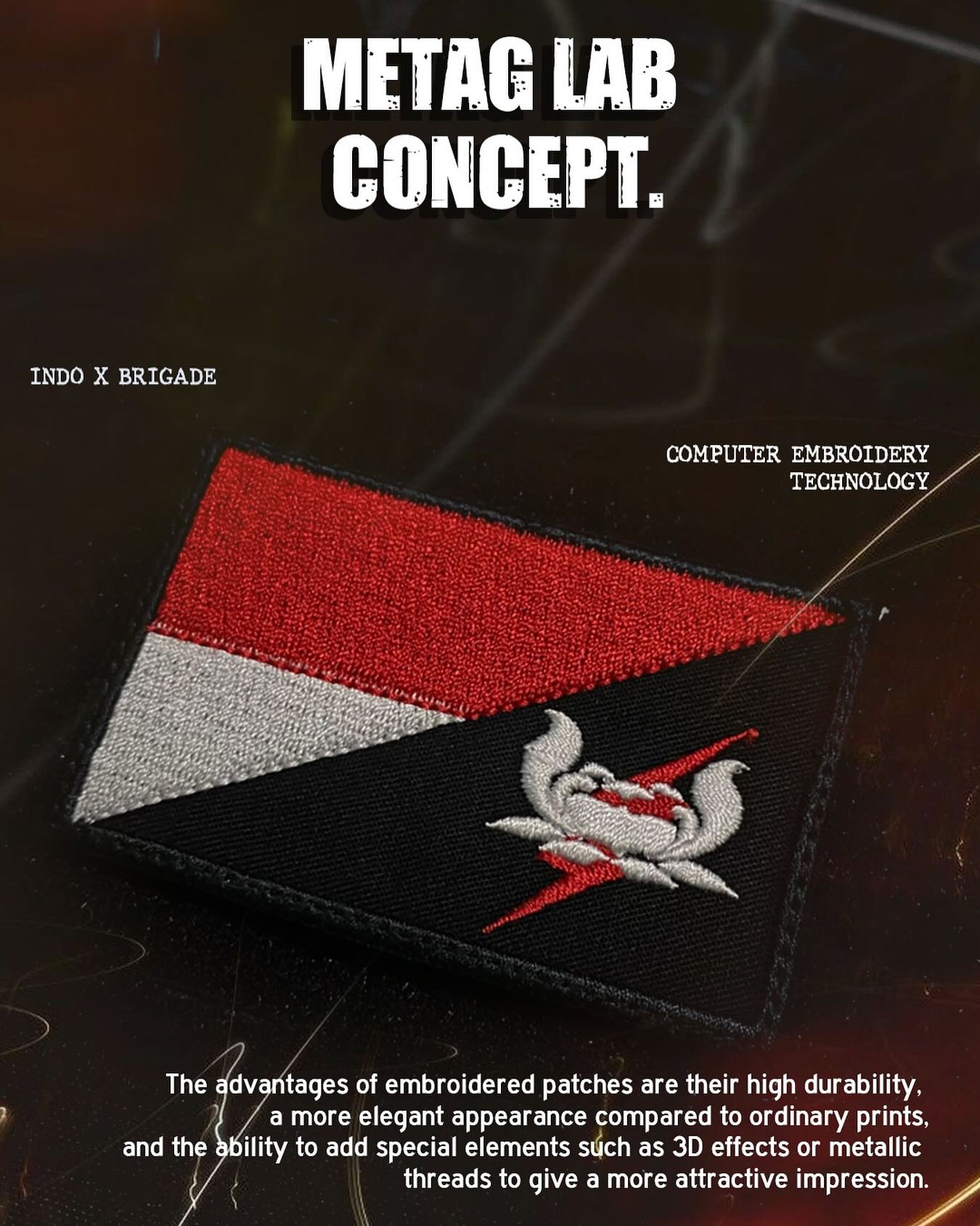IDN Low-Vis Merah Putih Tactical Flag